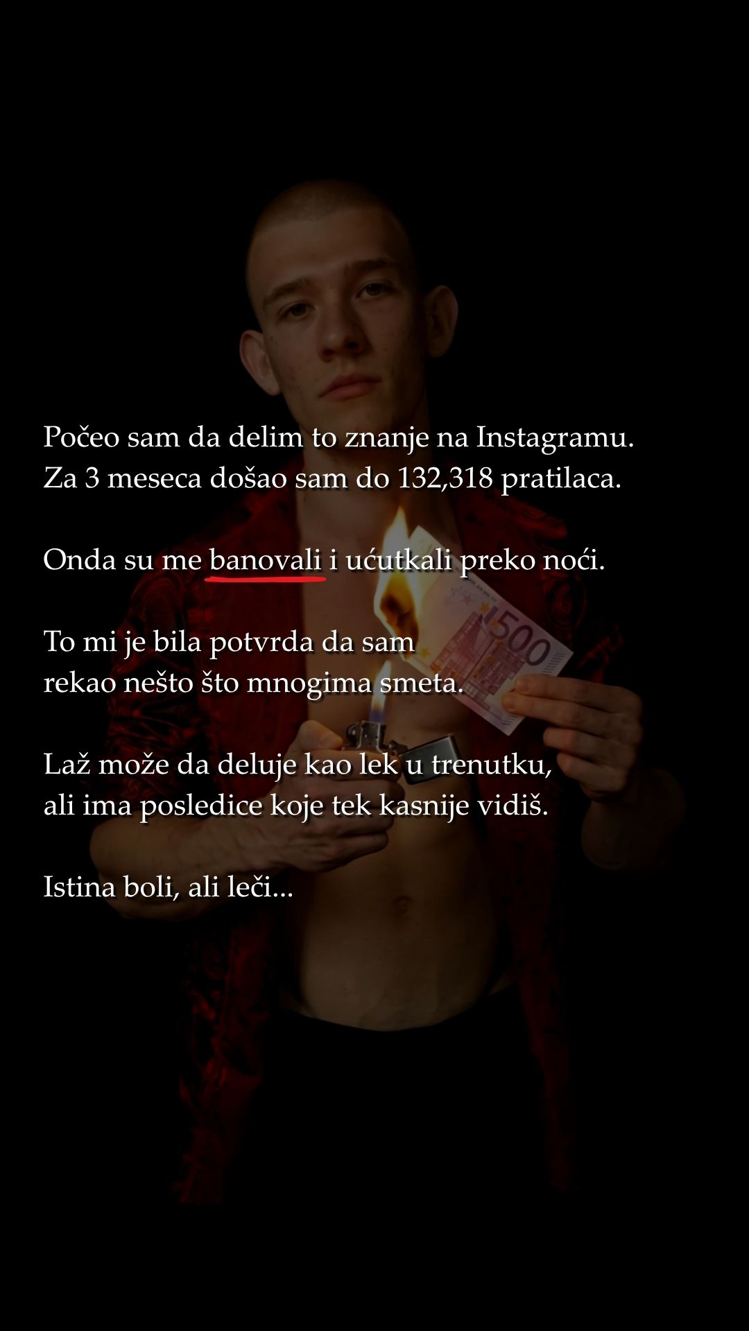 Podelio sam to, pa su me ućutkali